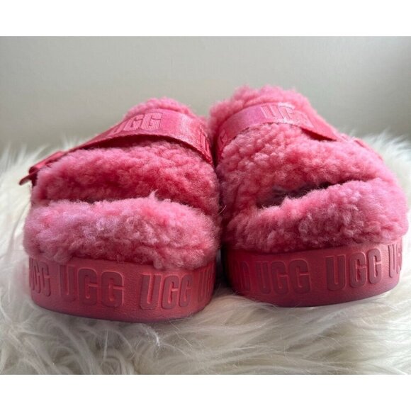 UGG Fluffita Taffy Pink Open-‎ Toe Sandals Women size 8 - Picture 11 of 12